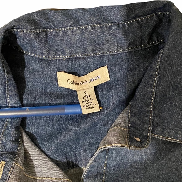 Calvin Klein Vintage Snap Denim Jean Chambray - Picture 8 of 10